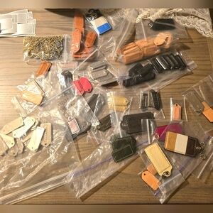 Bulk listing of coach tags, wristlet straps, boxes, ribbon and stickers